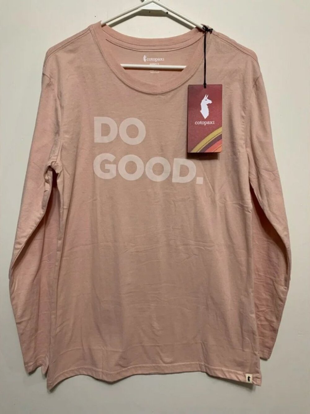 Cotopaxi Do Good Long Sleeve Tee Pink Women’s XL Sand Pink NWT -So Soft - Sporty - Picture 4 of 12